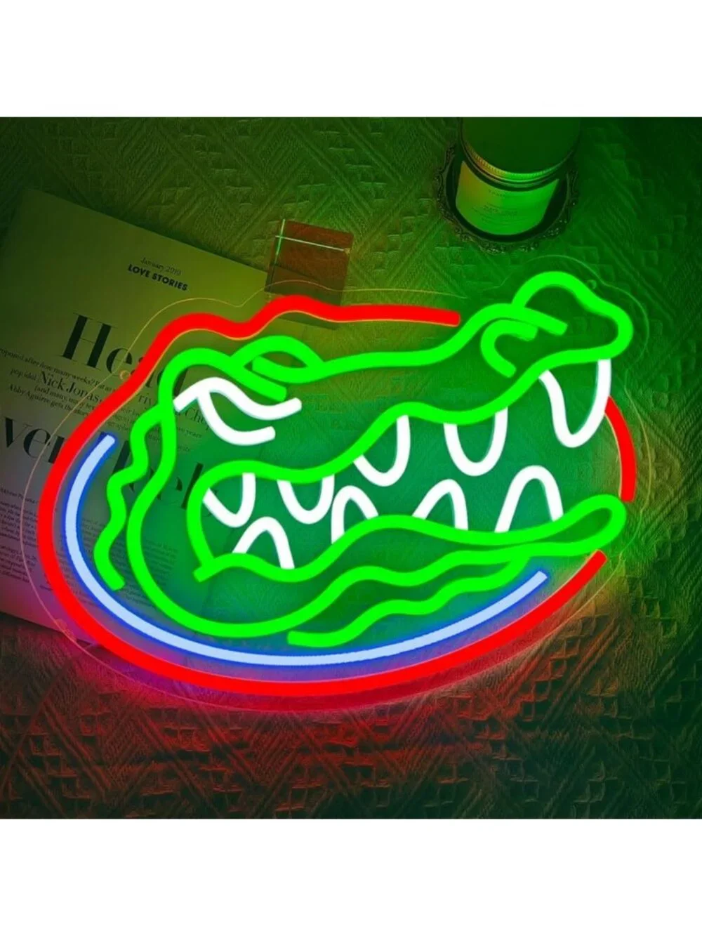 Neon LED Basketball Team Sign for Bedroom Wall Decor, Modern Wall Mount Light